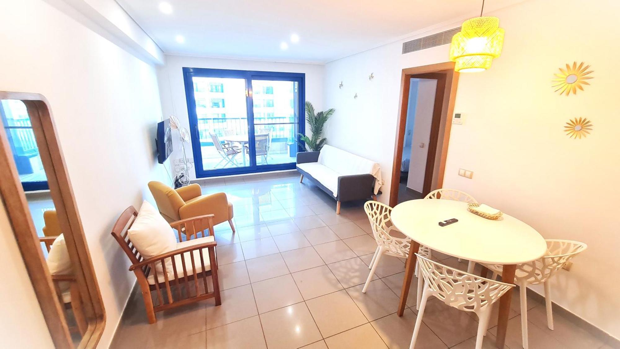 Beach Valencia Luxury D15-9 Apartment With Terrace And Sea Views With Two Rooms Zewnętrze zdjęcie